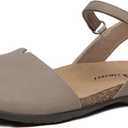 Athlefit Women's Closed Toe Sandals Comfort Cork Footbed Arch Support Flat Sandals, 7.5