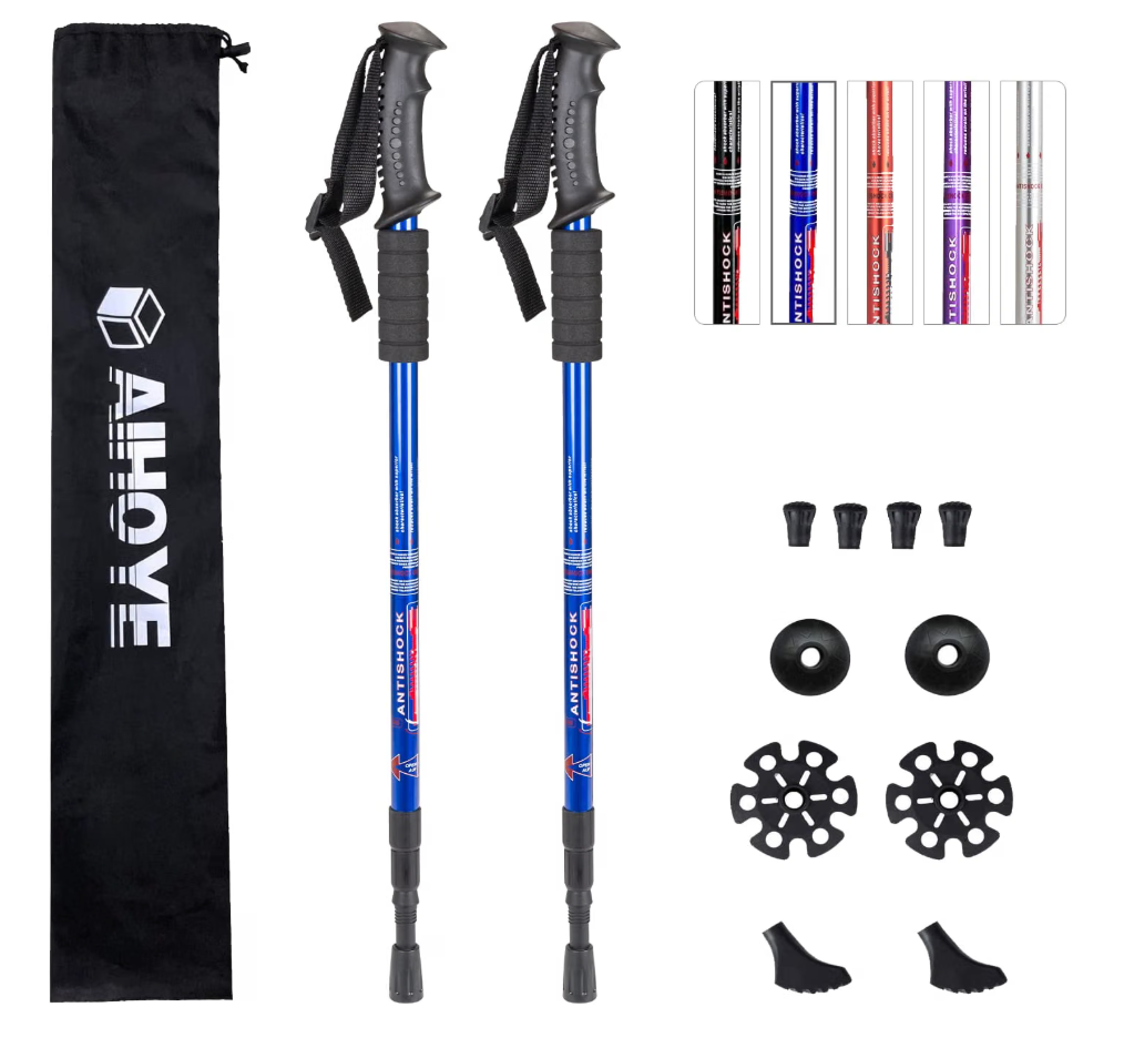 Hiking Trekking Poles, 2 Pack Walking Hiking Sticks for Men &Women