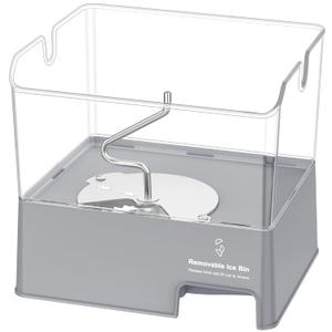 Upgraded W11129522 Refrigerator Ice Bucket Compatible with Whirlpool KitchenAid Ice Bucket Replacement W10564750 Ice Maker Parts KitchenAid Removable Ice Bin KRFF707ESS01 KRMF706ESS01 Tray Container