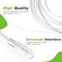 YONCOZY Soft Nasal Oxygen Cannula for Adult (5 Pack) - 7 Feet, Standard Connector, Kink Resistant, Lightweight Tubing for Comfortable Oxygen Delivery, White