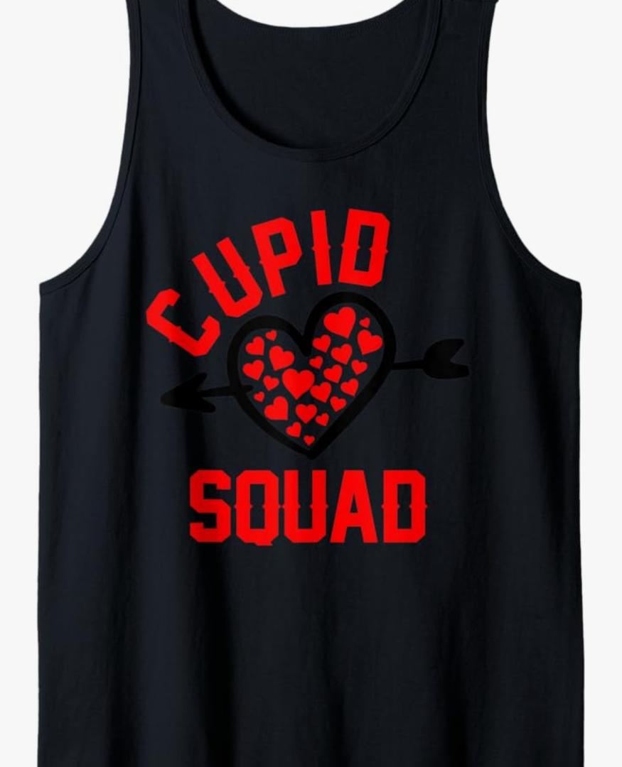 Cupid Squad Valentines Day Hearts gift for men women kids Tank Top XL