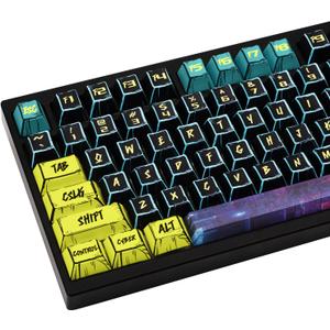 Anime PBT keycaps- Japanese Manga Theme Keycaps Set 150 Keys, Cherry Profile Dye-Sub Custom Keycap Minimalist Style for Cherry Gateron MX Switches Mechanical Keyboards