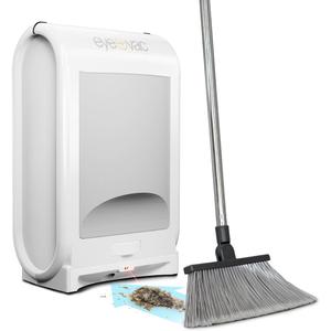 EyeVac Pro Touchless Vacuum Automatic Dustpan - Ultra Fast & Powerful - Great for Sweeping Salon Pet Hair Food Dirt Kitchen, Corded Canister Vacuum, Bagless, Automatic Sensors, 1400 Watt (White)