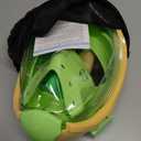 Greatever Snorkeling Gear for KidsIdeal Gifts of Kids Snorkel MaskFull Face Snorkel Mask Kids with Camera MountSafe Breathing for Enchanting Travel (A7-Orange Green)