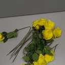 Yellow Roses Artificial Flowers 15 PCS, Fake Roses Silk Flowers with Long Stems, Faux Rose for Wedding Centerpieces, Home Decor, Indoor Floral Arrangements, Party Decor, DIY Bouquet (Yellow)