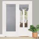 PI French Door Curtain 2 Panels,Room Darkening Privacy Thermal Insulated Window Shade for Glass Door/Front Door/Sliding Door/Patio Door (W26XL68-2PC,Light Grey) (26"W x 68"L (Pack of 2))