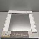 Rattan Trim Wall Mirror, 18' x1.25' x 23.75' , White