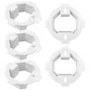 YEXEXINM 5Pcs Round Electrical Box Extender 1-Gang Plastic Electrical Ceiling Box Extender for 3.5 Inch 4 Inch Round or Octagonal Electrical Boxes, Extender Power Switch Receptacles Accessories, White