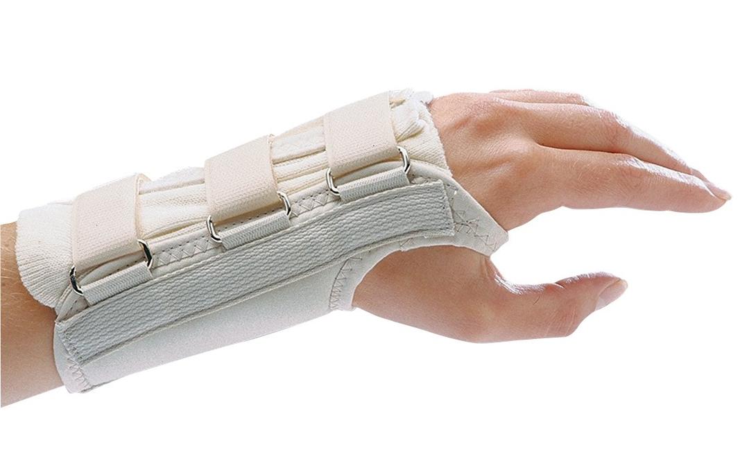 Rolyan D-Ring Left Wrist Brace, Size X-Large Fits Wrists Over 8.75", 7.75" Regular Length Support, Beige Brace with Straps and D-Ring Connectors to Secure and Stabilize Hands and Wrists
