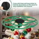 2Pcs Christmas Tree Topper Holder, Flat Base Holiday Universal Tree Topper Stabilizer, Green Support Rod with Adjustable attachments to stabilize Seasonal Treetop Ornaments (2, Small)