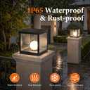 11.81 Inch Modern Pillar Lights Outdoor Post Light Hardwired with 3000K LED, 30CM
