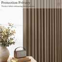 Brown Linen Pinch Pleat Curtains 108 Inches Long 2 Panels for Living Room Bedroom 9 ft Farmhouse Boho Light Filtering Pleated Drapes Semi Sheer Memory Shape Trained Ceiling Floor Curtain Dutch Cocoa, 50"W x 108"L