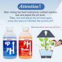 Hydroponics pH Up Down Solution pH Control Kit,pH Adjuster for Hydroponic, Aquaponic, Balance Nutrient Solution, Include pH Test Strips(8.45oz/250ml)