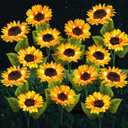 8 Pcs Solar Sunflower Lights with 16 Sunflower Solar Flowers Lights Outdoor Decor LED Garden Stake Lights Outdoor Garden Waterproof for Patio Lawn Garden Yard Pathway Decoration