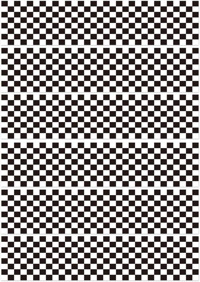 6pcs Edible Cake Borders, 28x6.2cm/11x2.44in Black White Checkered Race Car Theme Birthday Cake Decorations Pre-Cut Rice Wrap Paper Strips Decor for Racing Theme Image Party Kids Birthday
