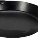 Amazon Basics Pre-Seasoned Cast Iron Skillet, Oven Safe, Even Heating, Heat Distribution, Stove Compatible, Heavy-Duty, 15-Inch, Black