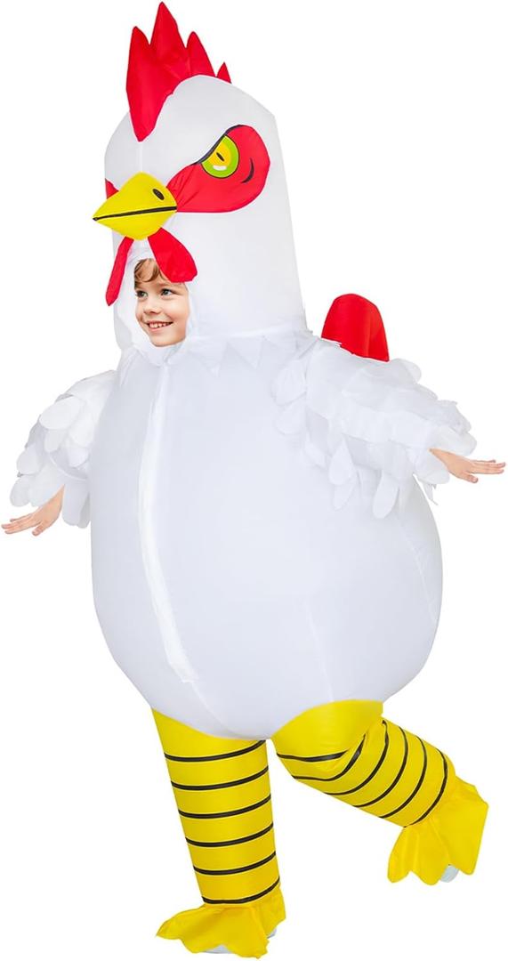 Stegosaurus Inflatable Chicken Costume for Kids Halloween Costume for Kid Boys Girls Funny Blow up Costumes for Cosplay Party