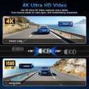 4K Dual Dash Cam Front and Rear, 2 Channel Car Camera with Built-in GPS 5.8GHz WiFi, 3.5" IPS Screen, 64GB Card Included, 170 Wide Angle, Night Vision, 24H Parking Monitor for Cars