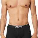Levi's Men's 5-pack Microfiber Boxer Brief, Moisture Wicking, Ultra Soft Feel, Tag-free (Black, L)