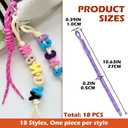 2 x 18 Pcs Rope Keychain, Keychain Bag Charms Paracord Rope Keychain Bag CharmBraided Code Charms for Purse Handmade Rope Key Chain Backpack Handbag Decoration Accessories (Colorful)