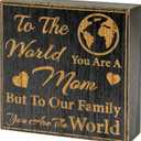 Mom Gift Sign - Handmade Wooden Quote Plaque for Mothers Day, Birthday, Christmas - Wall or Tabletop Home Decor,Best Mom Ever Wood Bead PlaqueMothers Day Gifts from Son Daughter