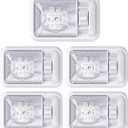 5 Pack 12V Led RV Ceiling Dome Light RV Interior Lighting for Trailer Camper with Switch, Single Dome 300LM (Natural White 4000-4500K, 5 Pack)