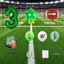 2 x Football Balloons Arch Kit for Party Decorations,32-Inch 3st Birthday Number Balloons set with Latex Balloons, Star & Football Foil Balloons for Football Birthday Party,Baby Shower, Game Day Decor