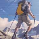 Collapsible Trekking Poles 2 Pieces Retractable From 24" To 53"