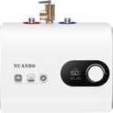 Electric Water Heater 2.5 Gallon Mini Tank Hot Water Under Sink Instant for Kitchen Bathroom 110V 1500W, Wall or Floor Mounted, Easy to Install (White)