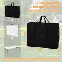 4/6 Foot Folding Table Storage Bag, Kovshuiwe Waterproof Heavy Duty Large Carrying Bag for Folding Tables, Picnic/Camp Tables Cover with Durable Zipper & Shoulder Strap,25"D X 25"W X 4.7"H,Bag Only
