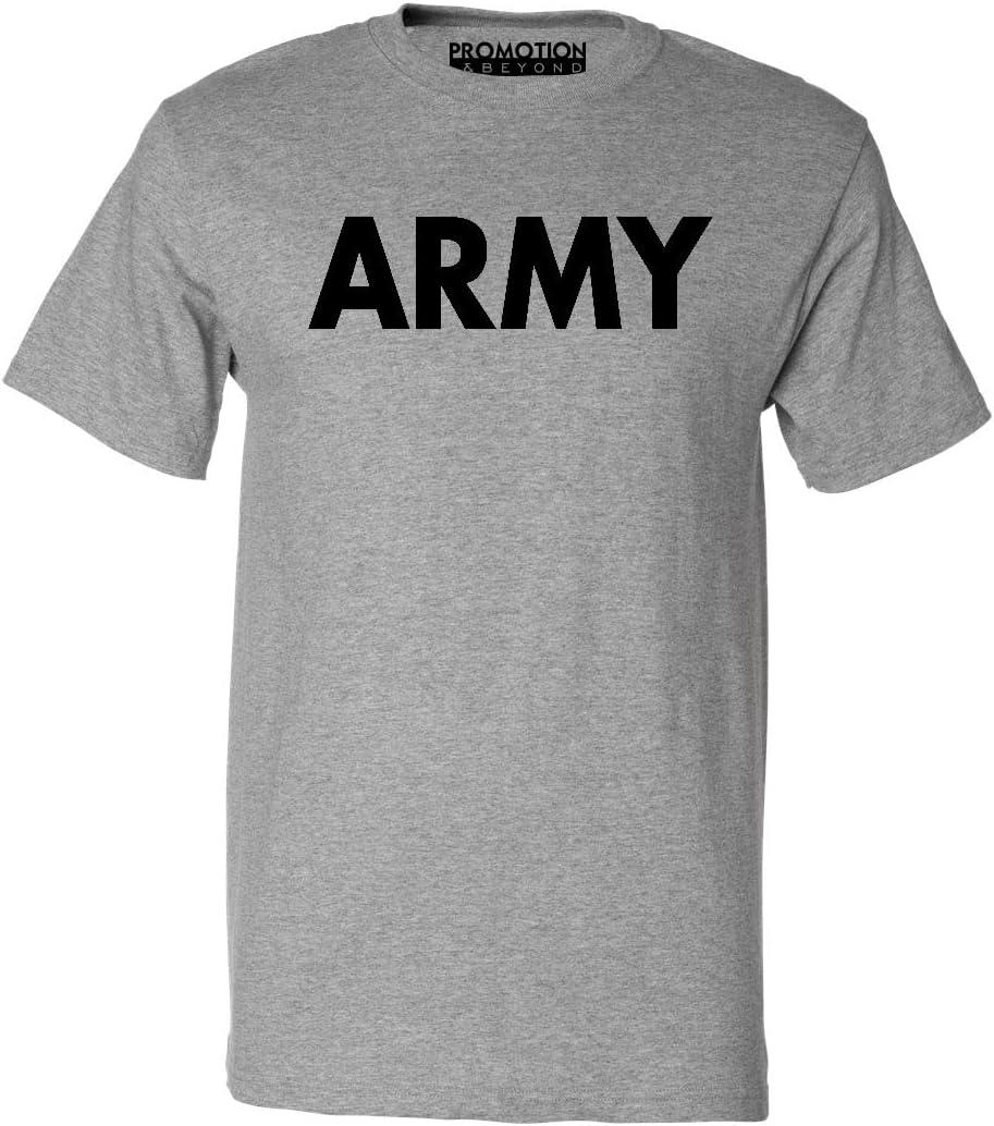 Army Men's T-Shirt | Military Training PT Exercise Workout Gear Veterans Service Family Support Motivation Small