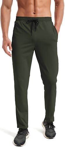 LINLANG EN Men's Hiking Sweatpants Joggers Athletic Pants Stretch Workout Jogging Running Gym Traning Track Pants, 2XL