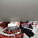 Dead Cheerleader Costume for Girls, Scary Bloody Kids Halloween Costumes for Halloween Dress Up Parties (Medium(8-10), Red)