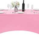 Fokitut 6 Pack Spandex Table Cover for 6FT Table Universal Fitted Stretch Tablecloth for Party, Banquet, Wedding and Events-Pink