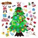 TOBEHIGHER Felt Christmas Tree for Kids - 3.6 FT Felt Christmas Tree with 35 Pcs Ornaments, Xmas Gifts for Kids Christmas Door Wall Hanging Decorations