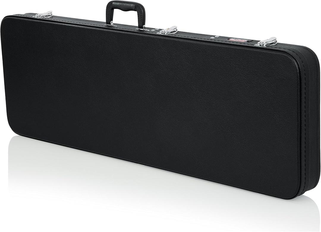 Gator Cases Hard-Shell Wood Case for Standard Electric Guitars, Fits Fender Strat/Tele Style (GWE-ELEC)