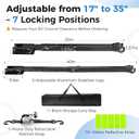 ACOCO RV I-Beam Mount Stabilizer, Adjustable 17''-35'' with Carry Bag
Heavy-Duty Carbon Steel, with 10 Reflective Strips No-Drill Mount, Stop RV Wobble for 5th Wheel & Travel Trailer