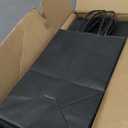 MESHA Black Gift Bags 5.25x3.75x8 Inch Small Kraft Paper Bags with Handles Bulk,100 Pack for Small Business,Wedding Party Favor