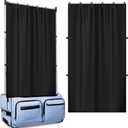 RunNico 59'' x 31.5'' Privacy Curtain for Dance Bag, Portable Dancer Changing Curtain with Storage Bag, Backstage Privacy Changing Room for Training Competition Outdoor Camp (Dance Bag Not Included) (Black)