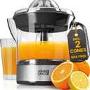 LEBENLANG Orange Juicer Electric - 2 cones & BPA-free I High juice yield & Large Volume I 24oz Lemon Juicer Squeezer I Electric Citrus Juicer Orange Juice Press Juicers Exprimidor De Naranjas Limones