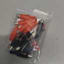 2 x 10PCS Solder RCA Plug Male Audio Video Adapter Connector Professional Red Black Plastic Handle RCA Female Socket Audio Video Soldering Type (5Red 5Black Male)