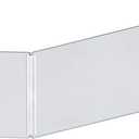 Azar Displays Tri-Fold Protective Sneeze Guard for Counter and Desk - Portable Plexiglass Barrier - Acrylic Desk Shield with side wing panels. Plastic Shield for Desk, 46 in x 18 in (Pack of 1)