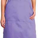 BIGHAS Adjustable Bib Apron with Long Ties for Women Men 18 Colors Chef Kitchen Cooking (Lavender)