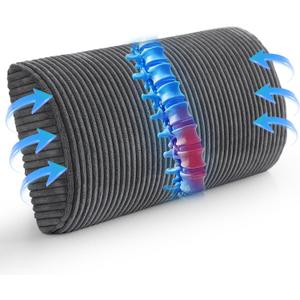 HIGOGOGO Lumbar Support Pillow for Recliner Chair/Accent Chair/Couch, Memory Foam Back Support Cushion for Elderly, Recliner Cushions for Back Rest, Pain Relief, Reading, Washable Cover, Dark Grey (Large)