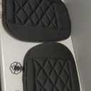 Car Seat Cushion Faux Leather Sponge Filling Car Seat Pretector Waterproof Seat Padded with Non Slip Bottom for Car, SUV, Van Black Car Front Seat Cover Pad, 2Pack