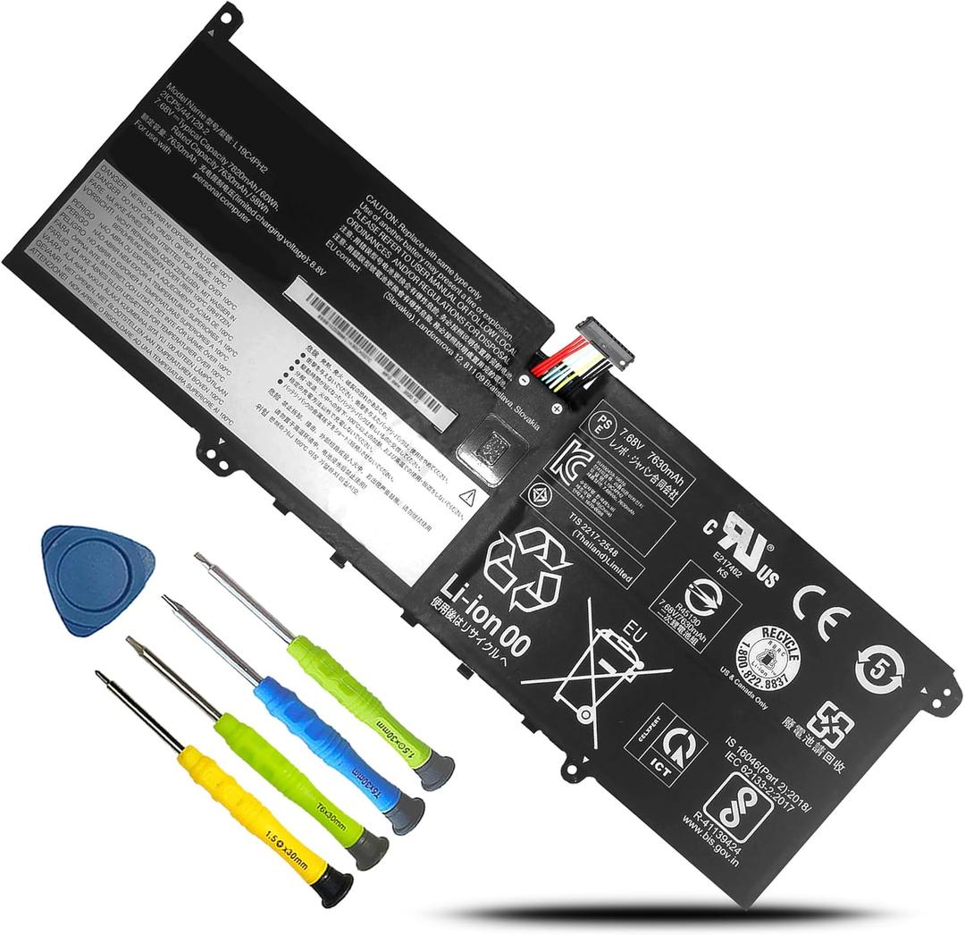 60Wh L19C4PH2 L19M4PH2 Battery Replacement for Lenovo Yoga 9-14ITL5 C950 Ideapad Yoga 9i (14-inch) 2-in-1 9-14ITL5-82BG 82BG0017UK 82BG0014FR 82BG004FGE Series SB10Z33898 7.68V 7820mAh 4-Cell