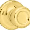 Kwikset Mobile Home Interior Passage Door Knob, Handle For Closet and Hallway Doors, Non-Locking Doorknob in Polished Brass (1 Count (Pack of 1))