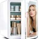 Kikihouse 16L/20L Skincare Fridge with LED Mirror, Small Fridge for Makeup