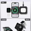 3 in 1 Charging Station for Apple Multiple Devices-Magnetic Wireless Travel Charging Station for iPhone 17 16 15 14 13 12,Foldable Mag-Safe Charger Pad for Apple Watch,for Airpods Pro,Green