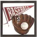 16x16 Metal Baseball Sign Rustic, Man Cave, Kids Room